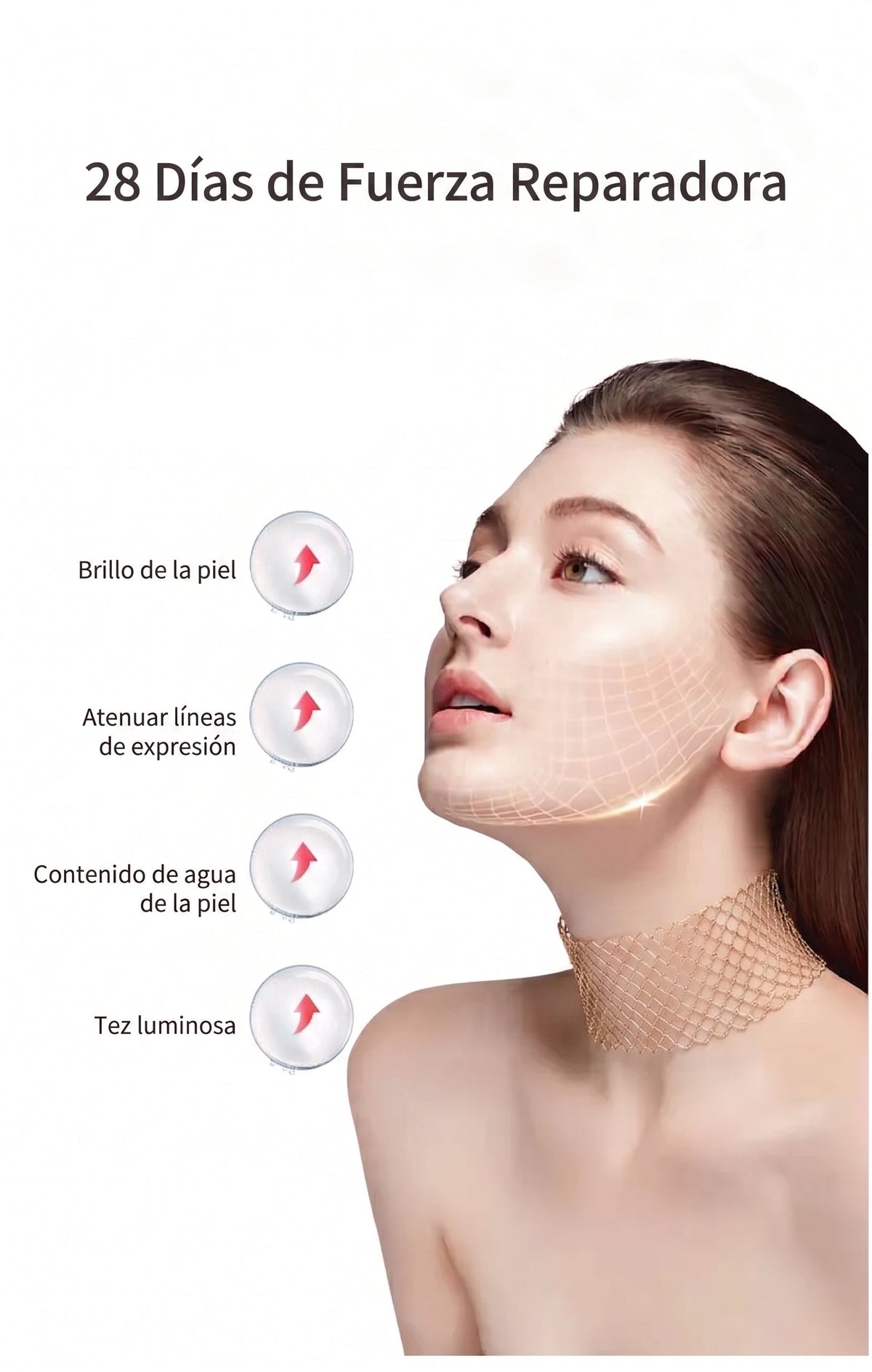 Resultados visuales del uso de la mascara luz led facial para mejorar la apariencia del rostro