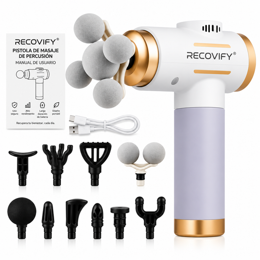 Pistola de Masaje Muscular RECOVIFY™ | Masajeador de Percusión Profesional
